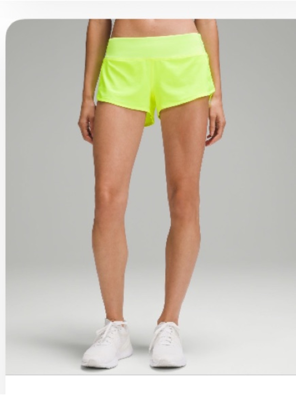 lululemon athletica Speed-up low rise 2.5” shorts - highlighter yellow